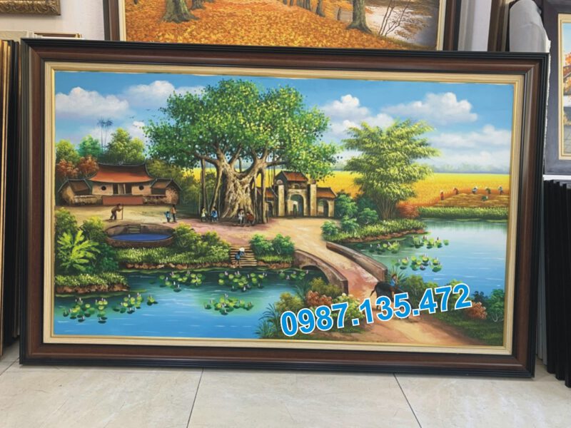 Cửa hàng khung giấy khen, thiết kế in tranh ảnh phòng khách.