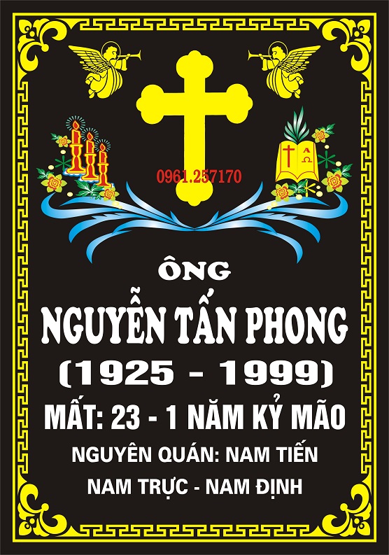 In bia mộ men sứ