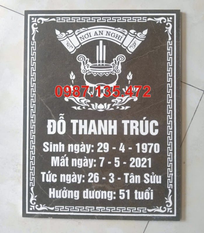 Khắc bia gạch granite cao cấp tại xưởng đồ thờ bằng đá mỹ nghệ
