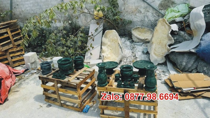 Bình hoa đá xanh ấn độ